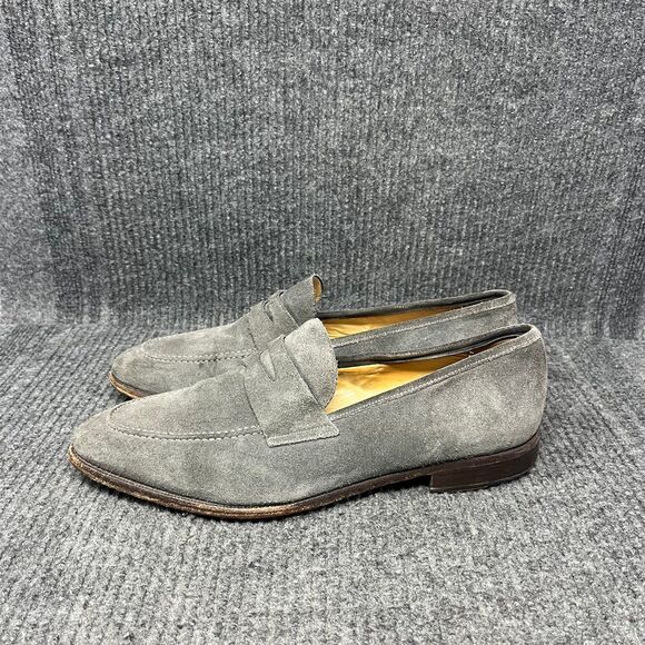 Jack Erwin Suede Penny Loafer Dress Shoes Grey Leather Mens Size 11 main image 5